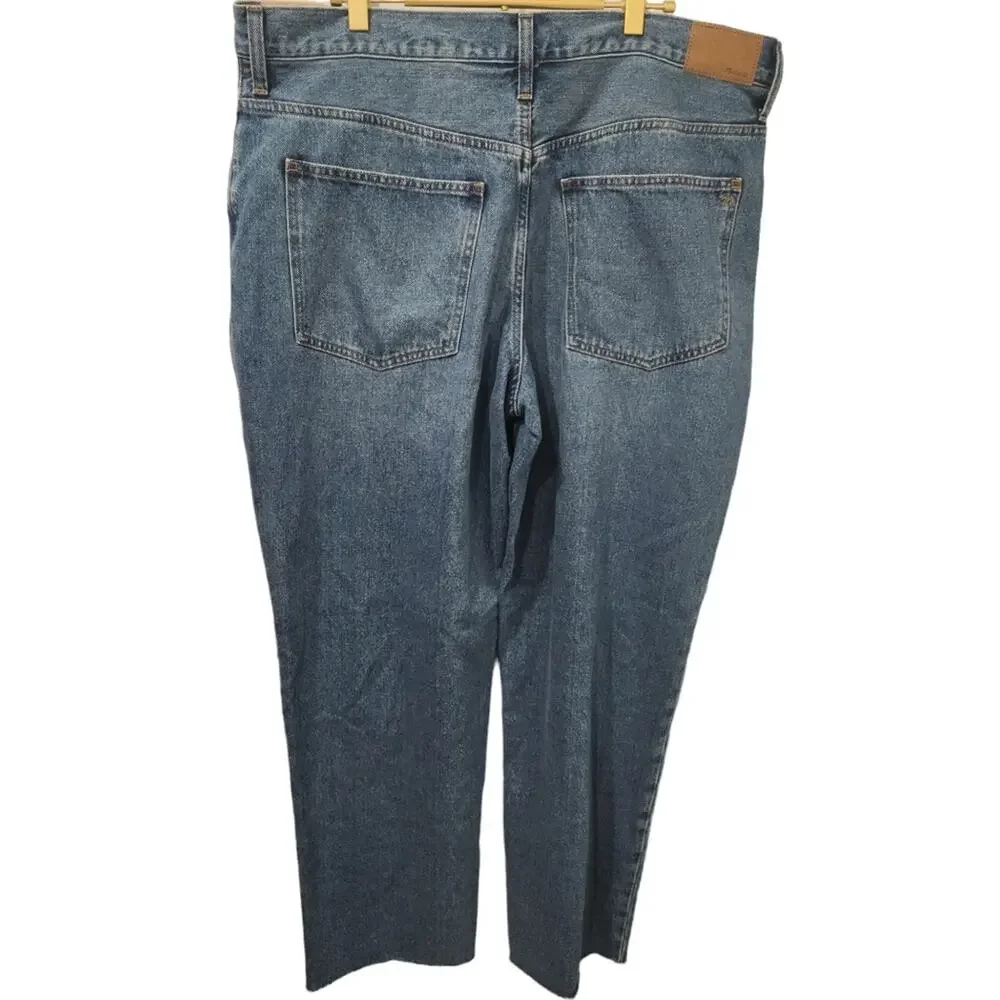 Madewell Baggy Straight high-rise blue jeans size 33 - Picture 5 of 8